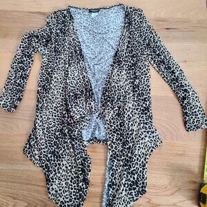 Perseption Concept | Leopard Print Flowy Cardigan | US S